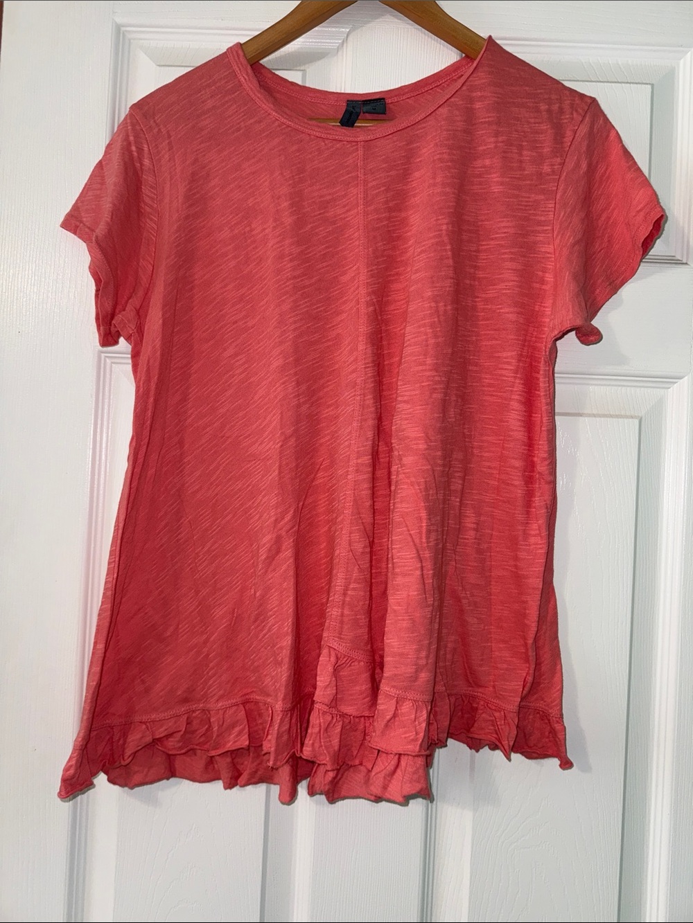 Anthropology ruffle bottom tshirt